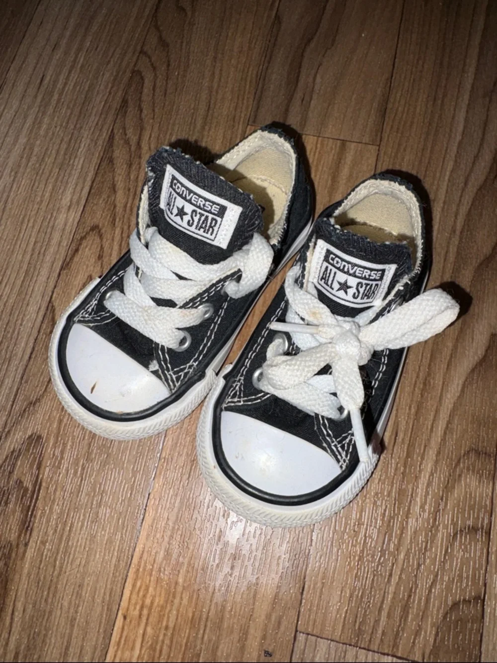 Baby Converse Black and White Low-Top Sneakers